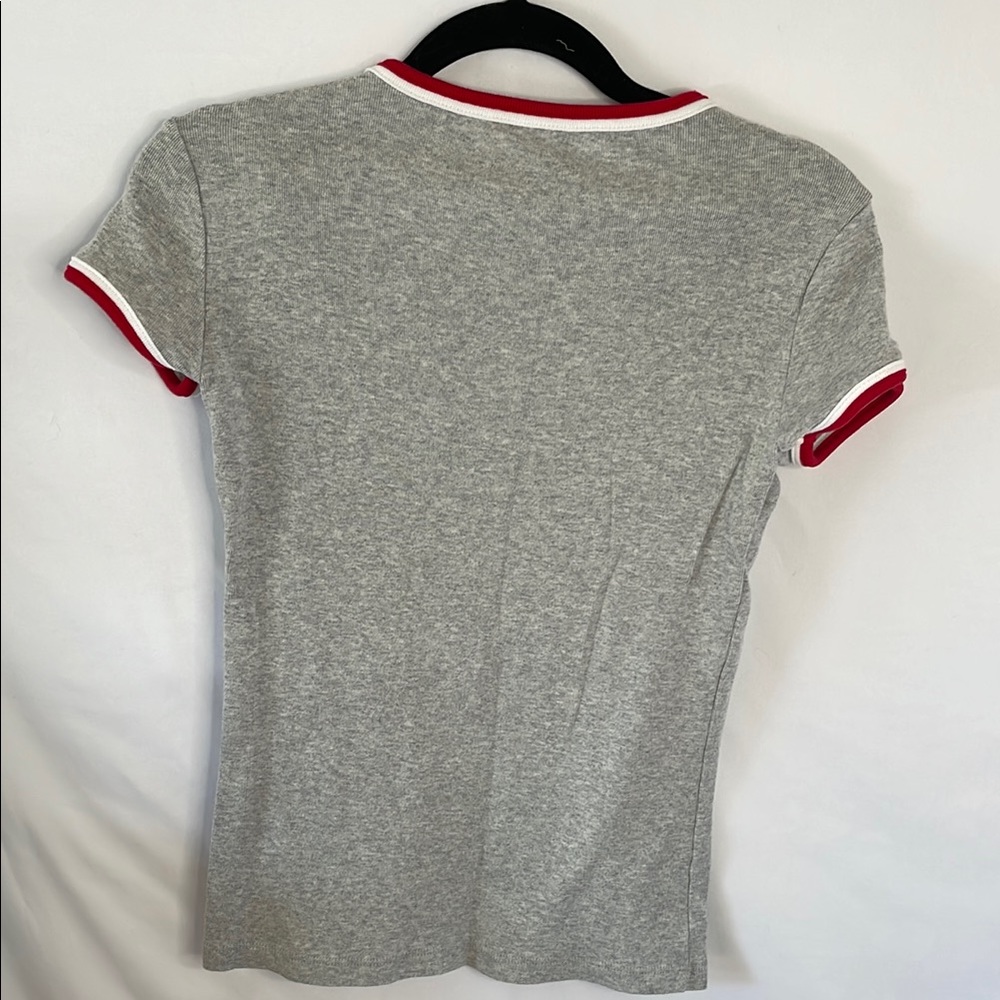 Hilfiger Gray T-Shirt with Red and white Accents - Picture 3 of 3